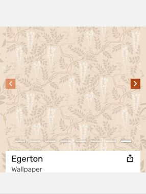Cole & Son Wallpaper Anthropologie Single Roll Egerton Pattern 63/8052 Batch BB1